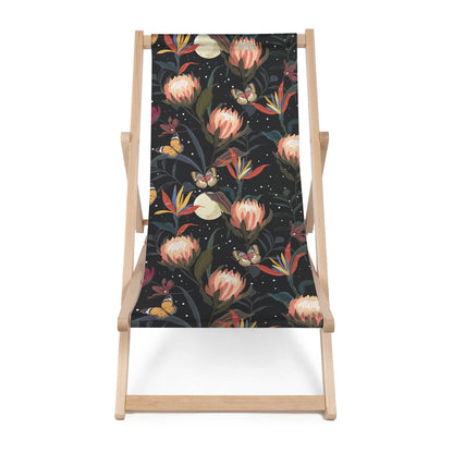 Holz Liegestuhl Protea Flowers