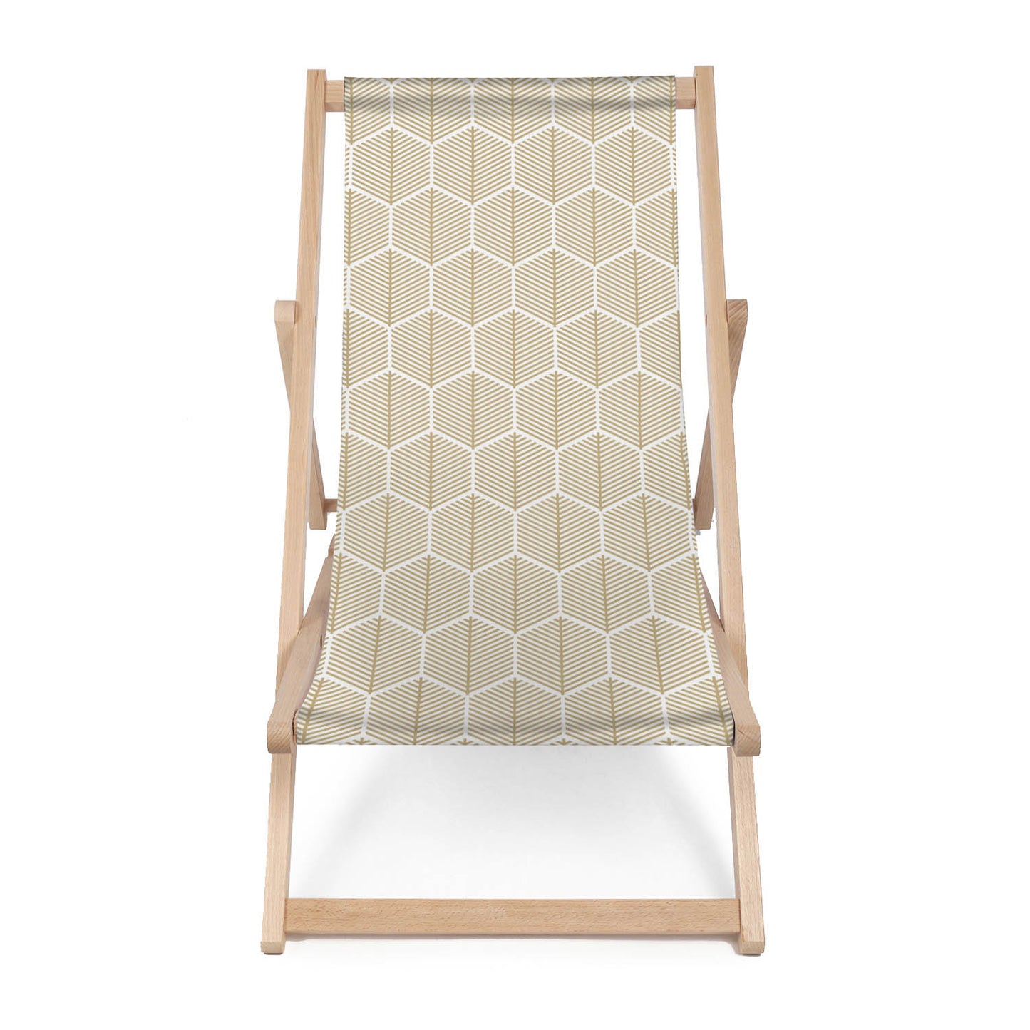 Holz Liegestuhl Hexagonal Gold