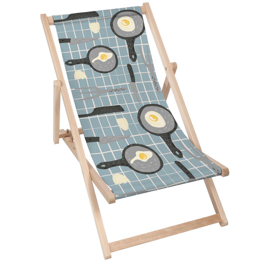 Holz Liegestuhl Fried Eggs