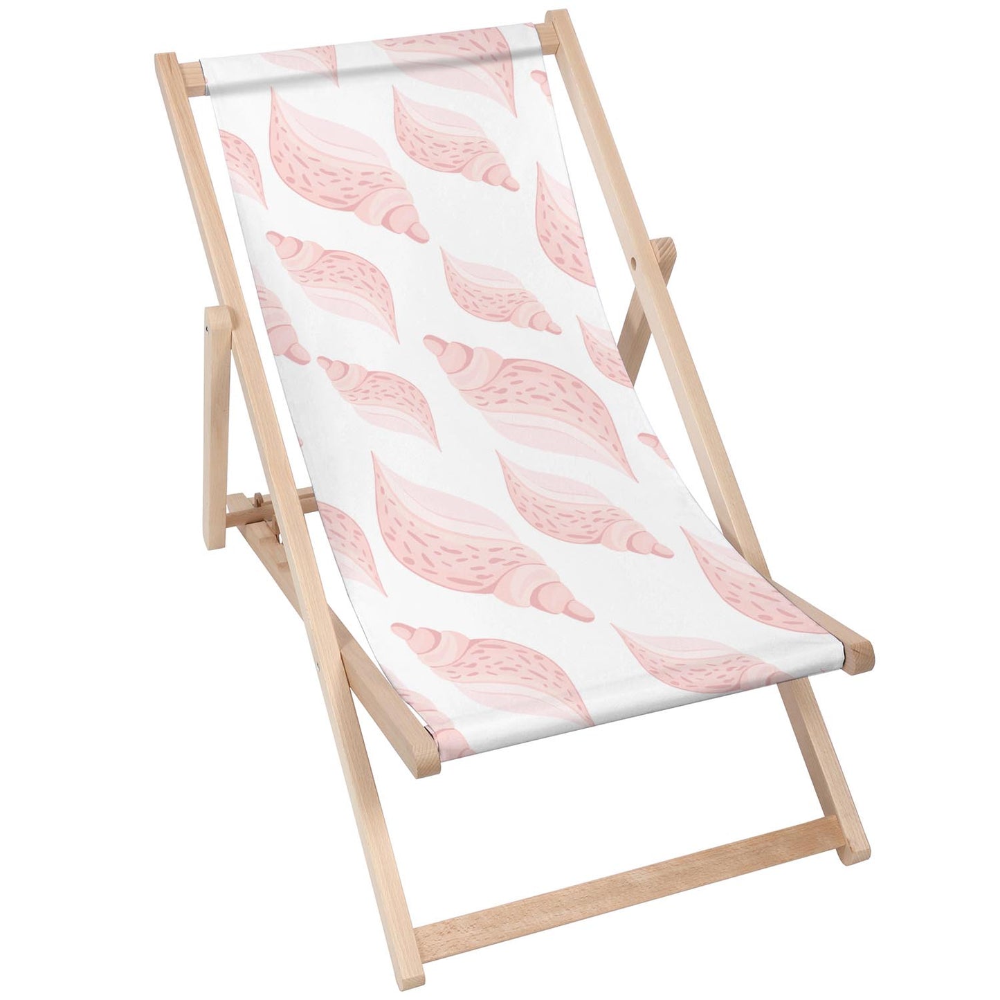 Holz Liegestuhl Pink Shells
