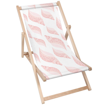 Holz Liegestuhl Pink Shells