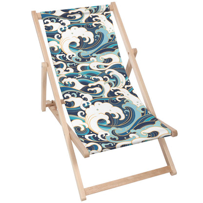 Holz Liegestuhl Japanese Waves