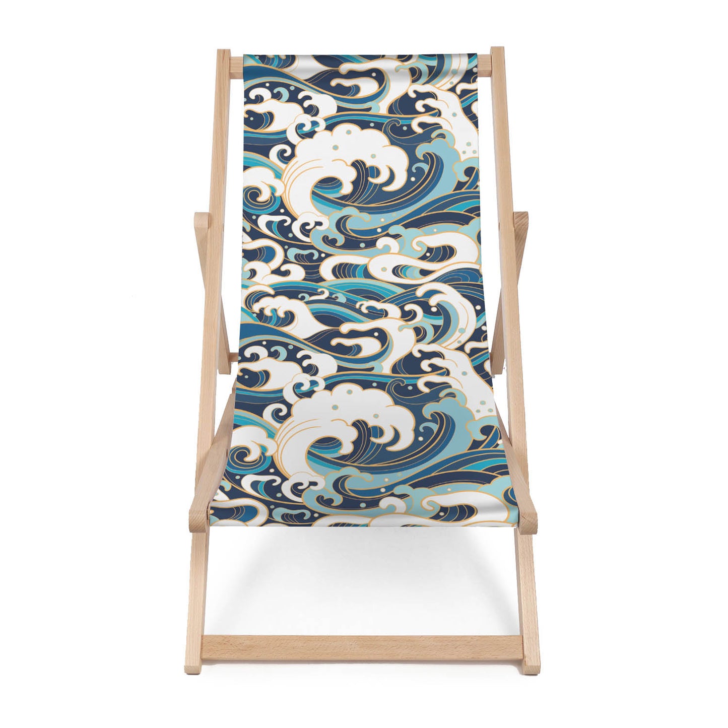 Holz Liegestuhl Japanese Waves