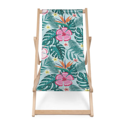 Holz Liegestuhl Neon Exotic Flowers