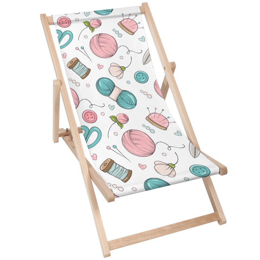 Holz Liegestuhl Sewing Love
