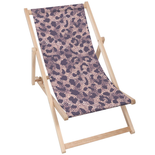 Holz Liegestuhl Wild Animal Pattern