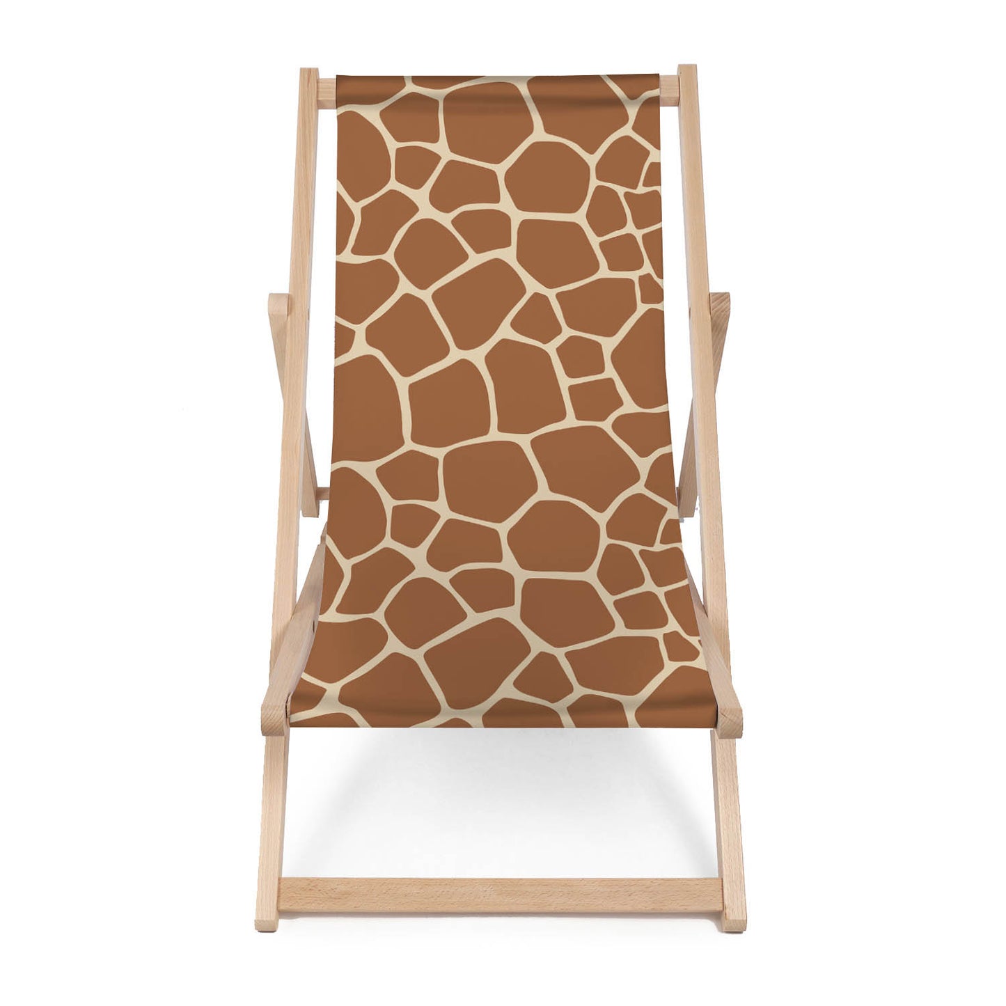 Holz Liegestuhl Giraffe Print