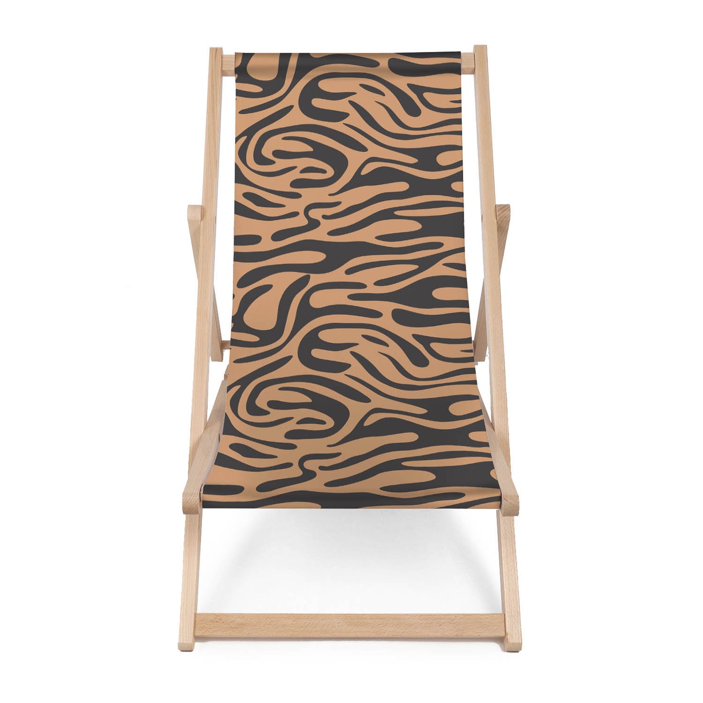 Holz Liegestuhl Tiger Print