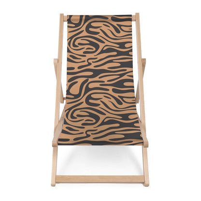 Holz Liegestuhl Tiger Print