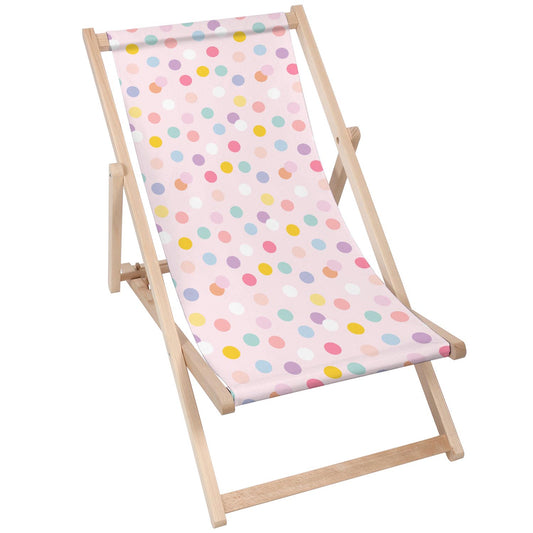 Holz Liegestuhl Pastel Confetti Dots