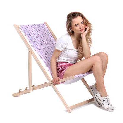 Holz Liegestuhl Pink Rain