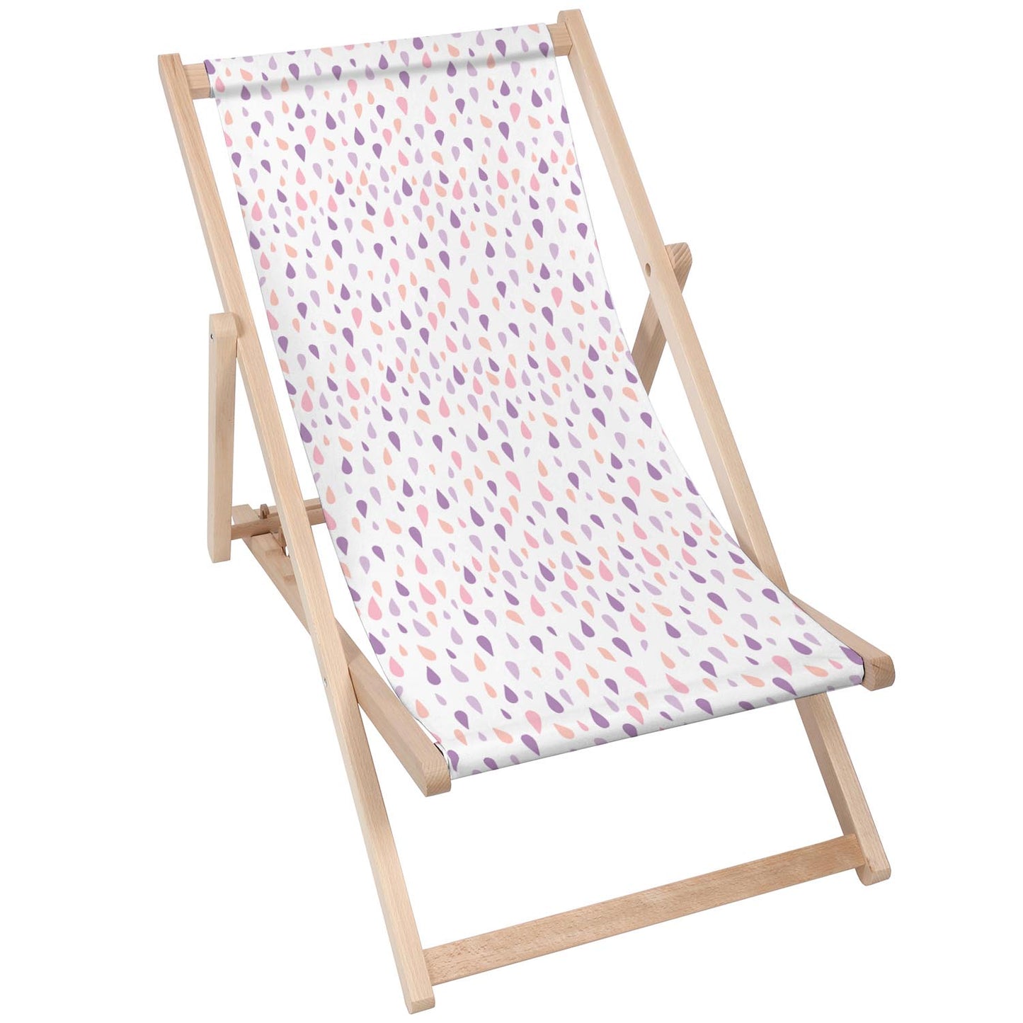 Holz Liegestuhl White Pastel Rain
