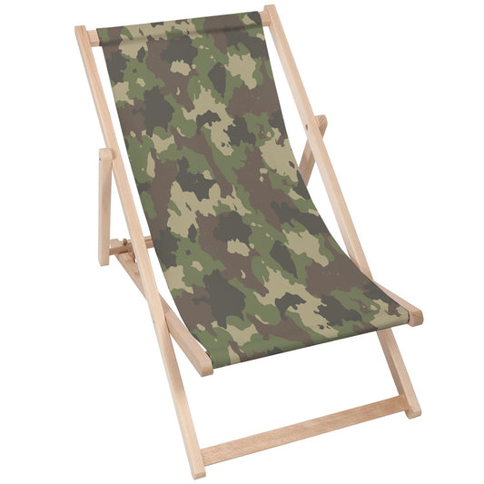 Holz Liegestuhl Camouflage Camo
