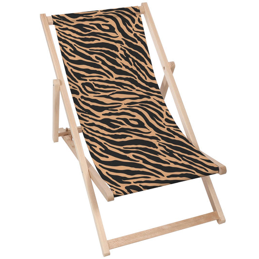 Holz Liegestuhl Tiger Skin