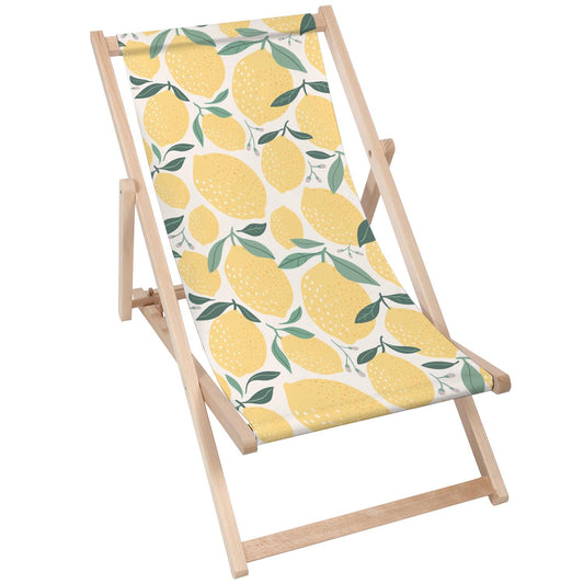 Holz Liegestuhl Lemons Cartoon