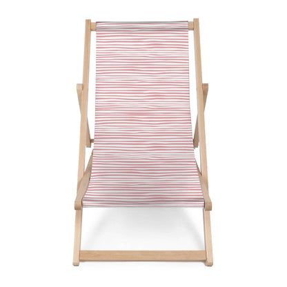 Holz Liegestuhl Pink Stripes