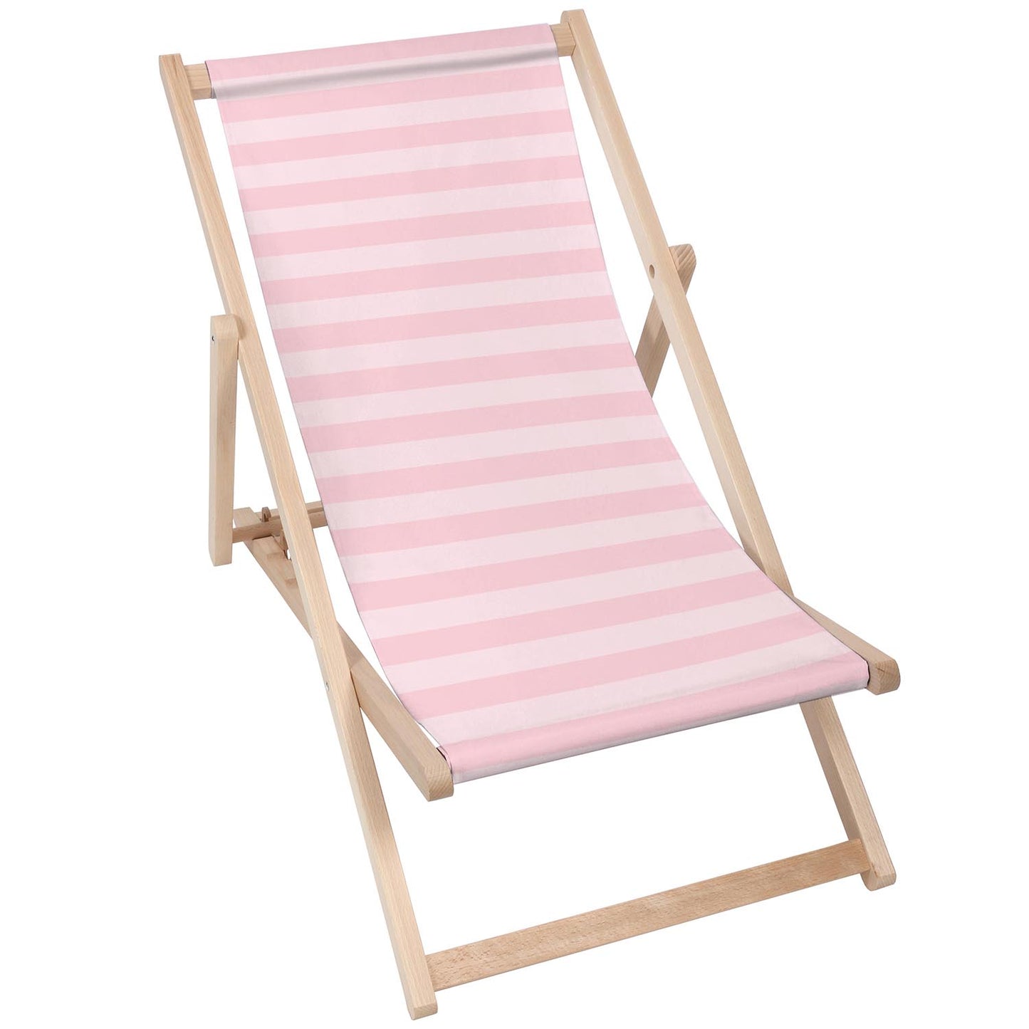 Holz Liegestuhl Pink Geometric Stripes