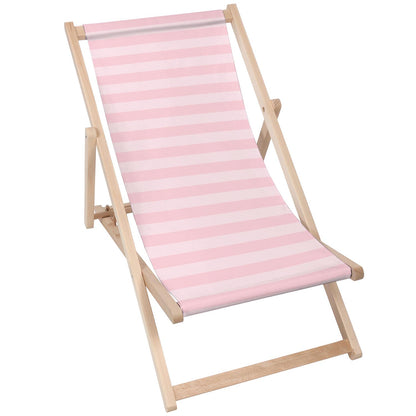 Holz Liegestuhl Pink Geometric Stripes