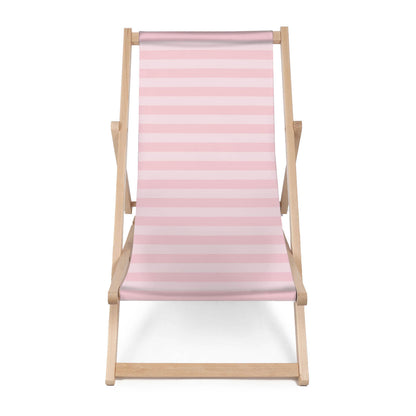 Holz Liegestuhl Pink Geometric Stripes