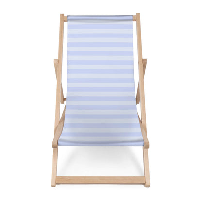 Holz Liegestuhl Blue Geometric Stripes