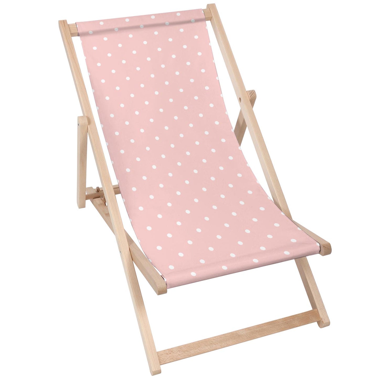 Holz Liegestuhl Pink Geometric Dots