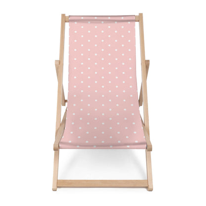 Holz Liegestuhl Pink Geometric Dots
