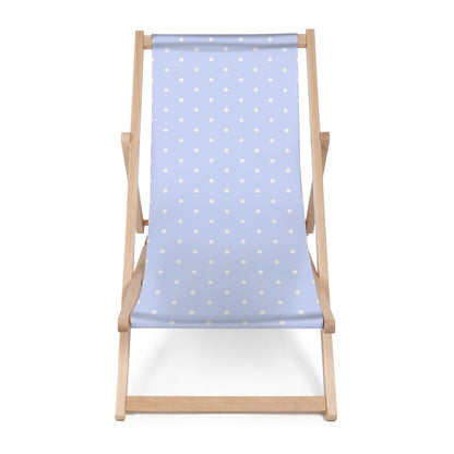 Holz Liegestuhl Blue Geometric Dots