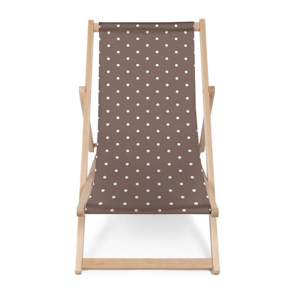 Holz Liegestuhl Brown Geometric Dots