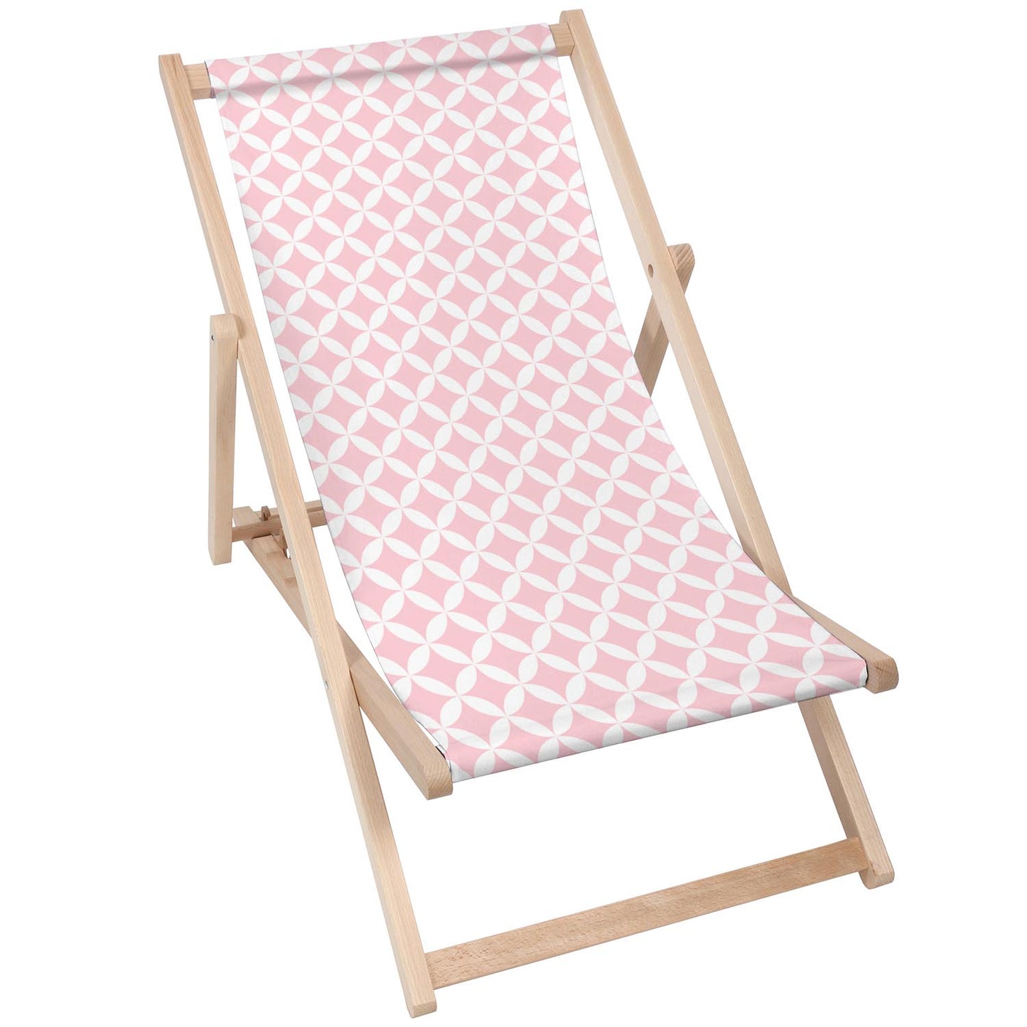 Holz Liegestuhl Pink Geometric Rhombus