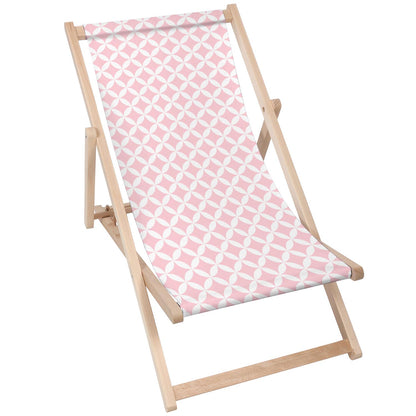 Holz Liegestuhl Pink Geometric Rhombus