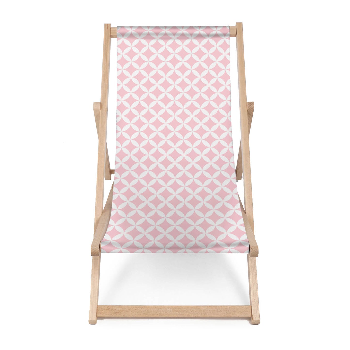 Holz Liegestuhl Pink Geometric Rhombus