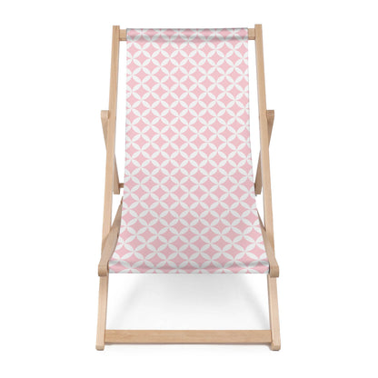 Holz Liegestuhl Pink Geometric Rhombus
