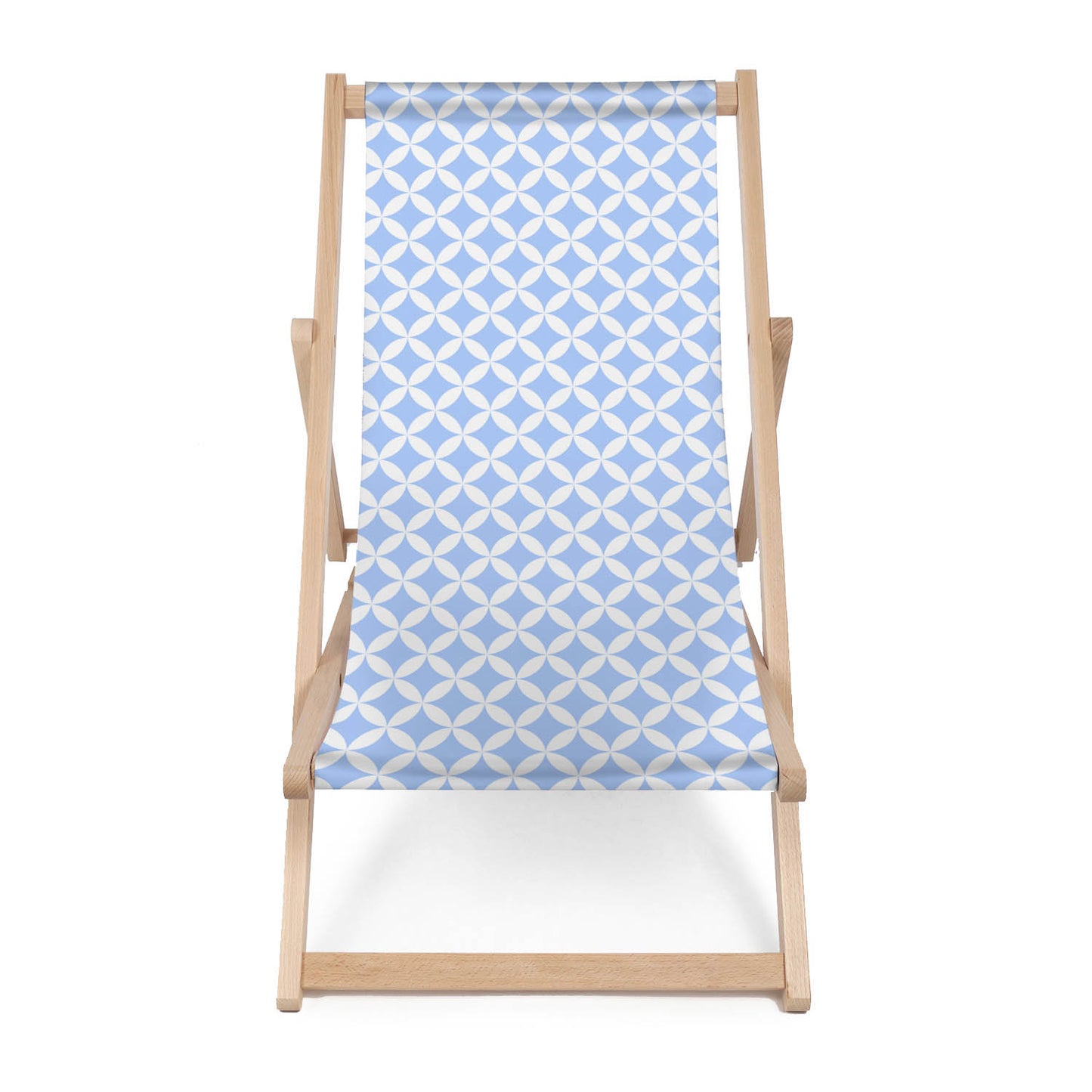 Holz Liegestuhl Blue Geometric Rhombus