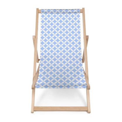 Holz Liegestuhl Blue Geometric Rhombus