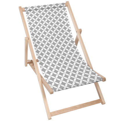 Holz Liegestuhl Grey Geometric Rhombus