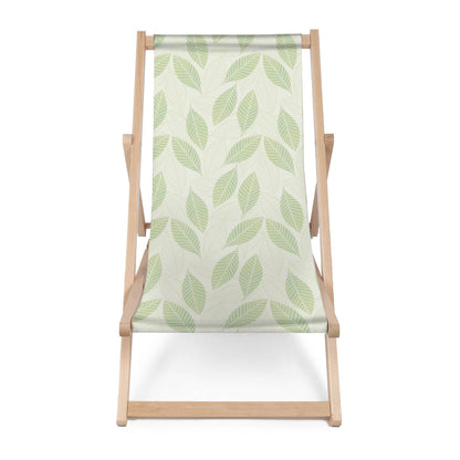 Holz Liegestuhl Light Green Leaves