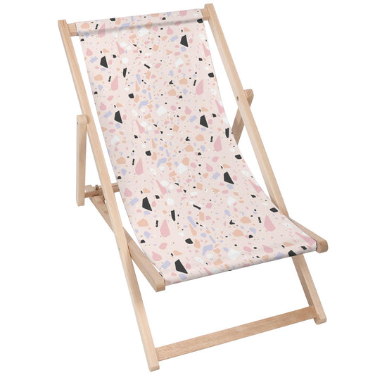 Holz Liegestuhl Colorful Terrazzo