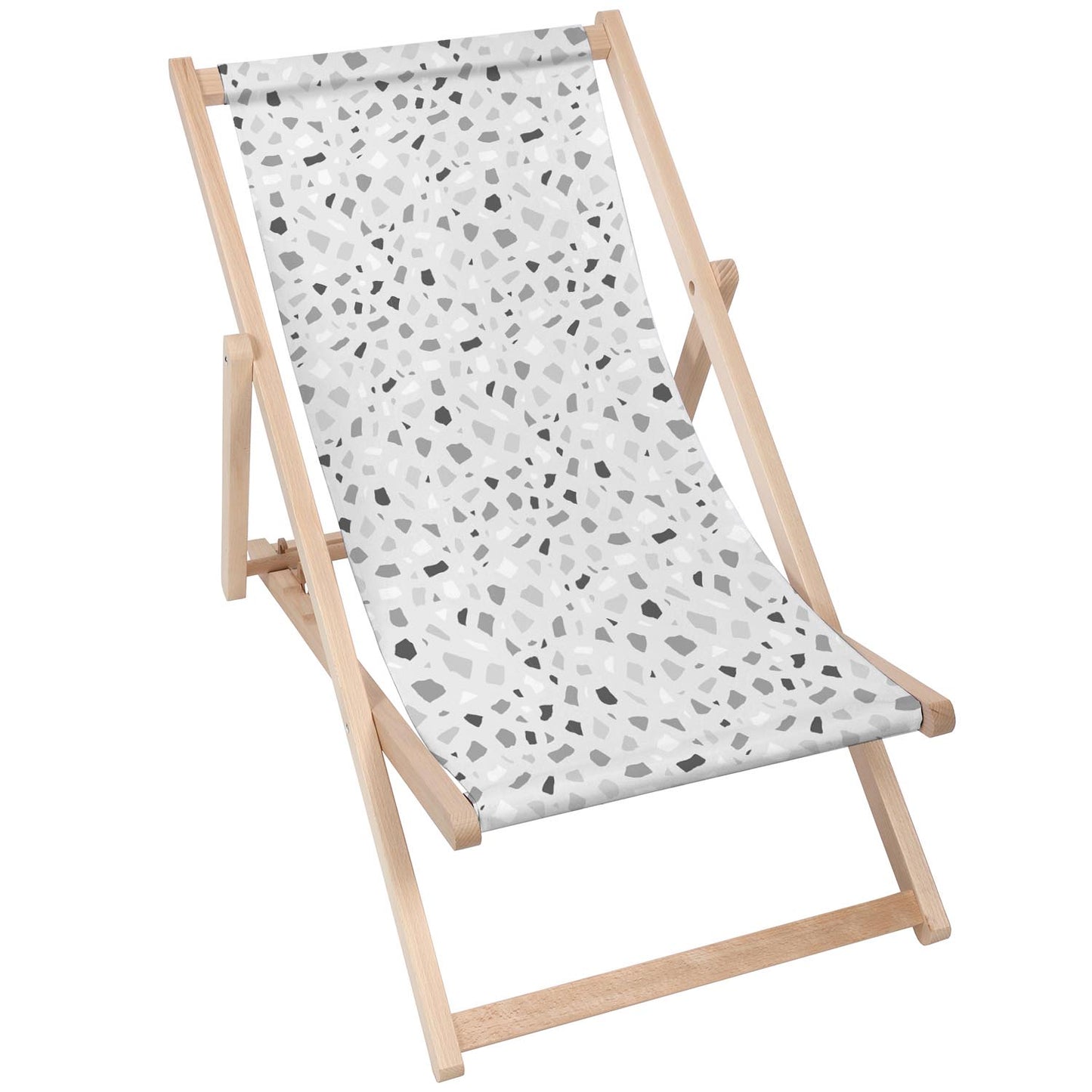 Holz Liegestuhl Monochromatic Terrazzo