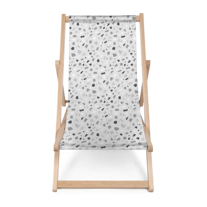 Holz Liegestuhl Monochromatic Terrazzo