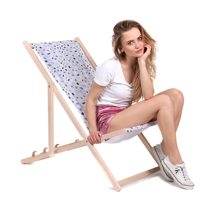 Holz Liegestuhl Monochromatic Terrazzo