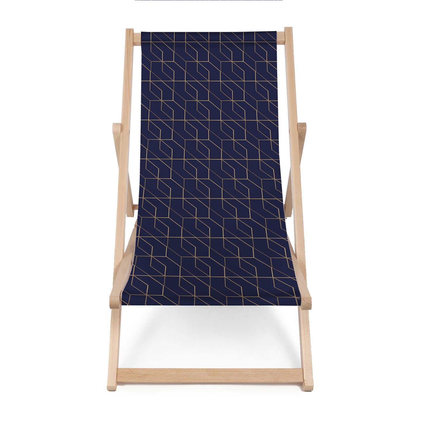 Holz Liegestuhl Gold Luxury Pattern
