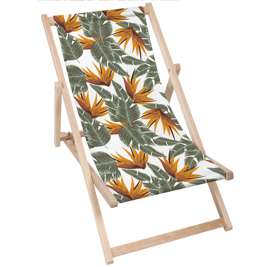 Holz Liegestuhl Tropical Strelizia