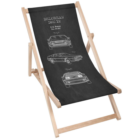 Holz Liegestuhl DeLorean Black