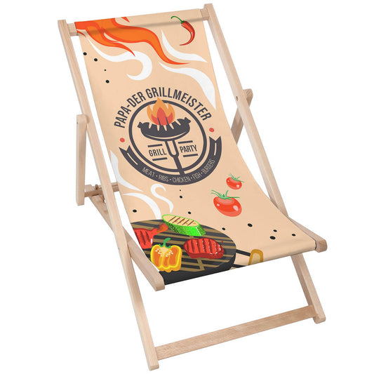 Holz Liegestuhl Papa Der Grillmeister