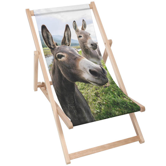 Holz Liegestuhl Curious Donkey
