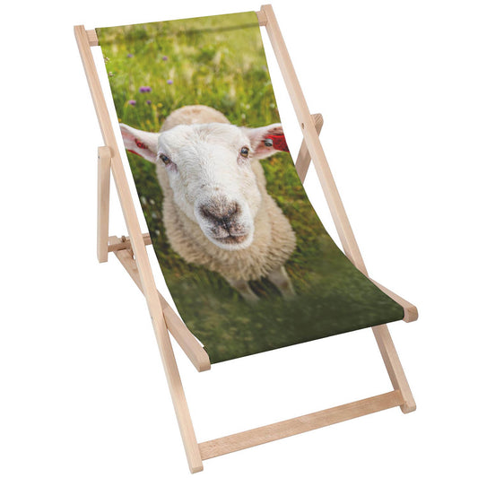 Holz Liegestuhl Friendly Sheep