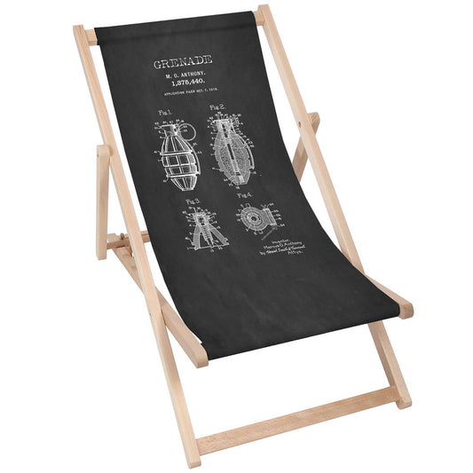 Holz Liegestuhl Grenade Black