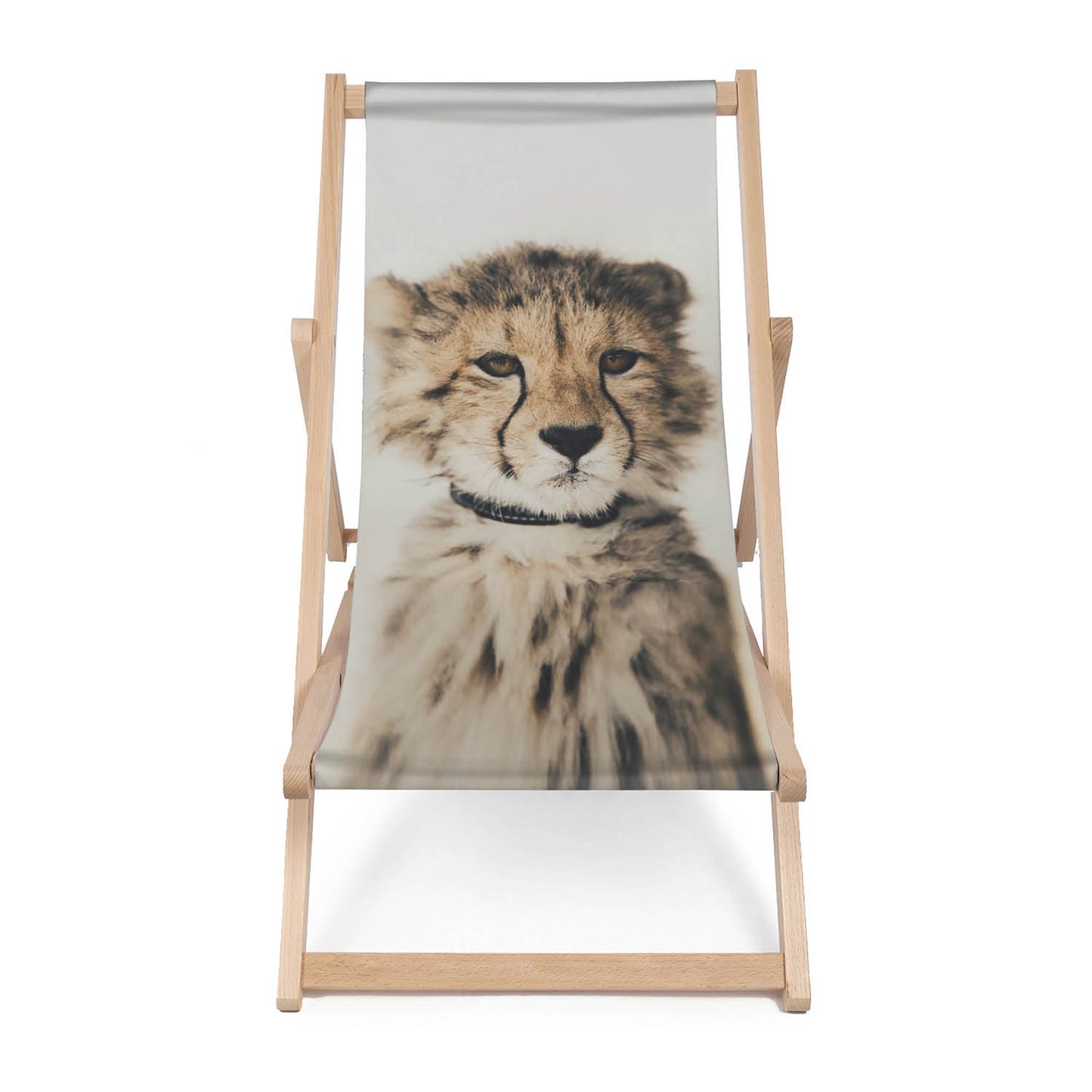 Holz Liegestuhl Leopard Kitten