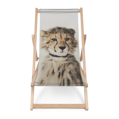 Holz Liegestuhl Leopard Kitten