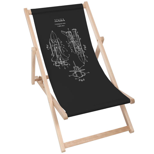 Holz Liegestuhl Nasa Black